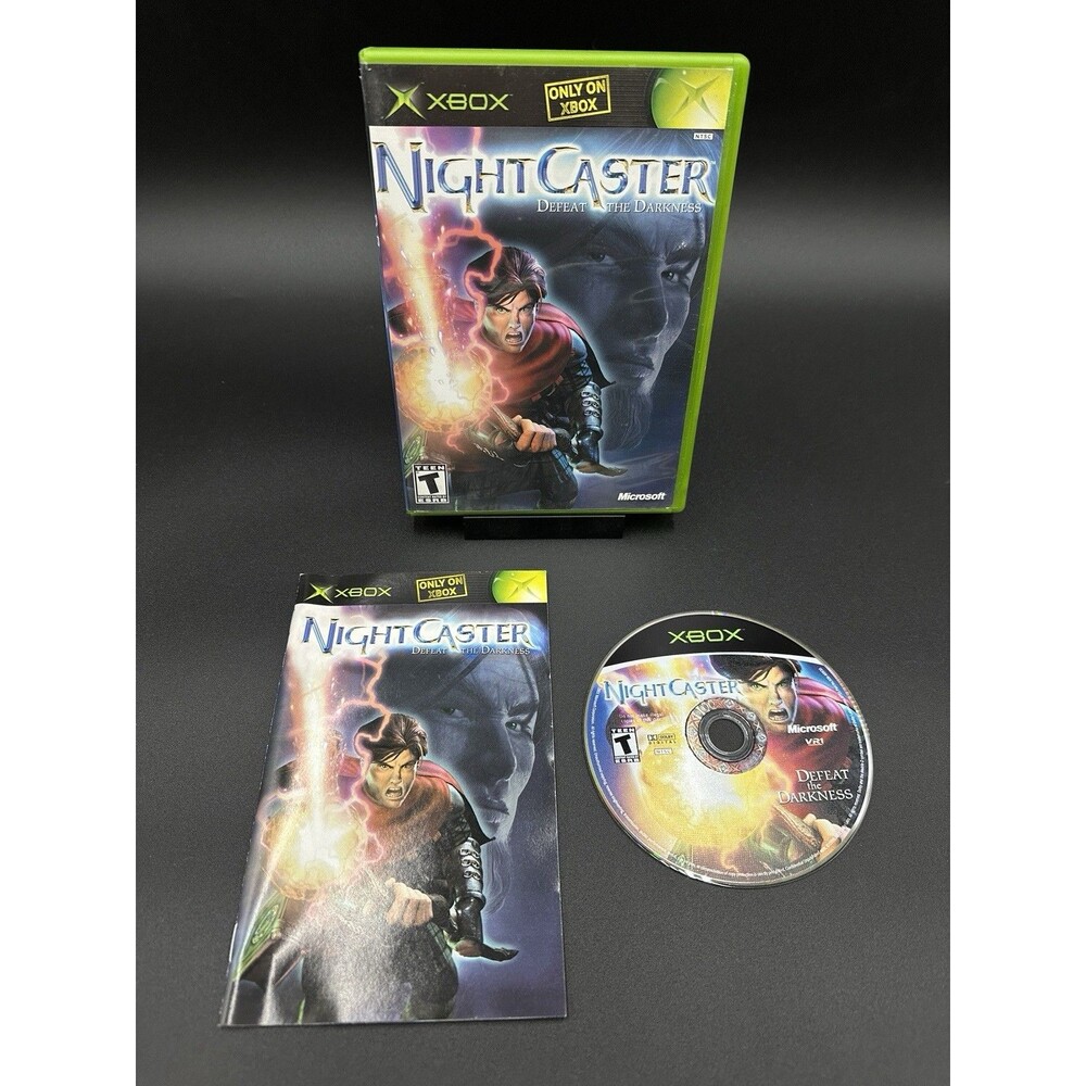 NightCaster: Defeat the Darkness (Microsoft Xbox, 2002) CIB W/manual & Insert